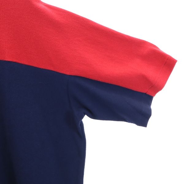 未使用 VAST222 バースト222 19ss 日本製 バイカラー 半袖 Tシャツ 2 赤×紺 メンズ