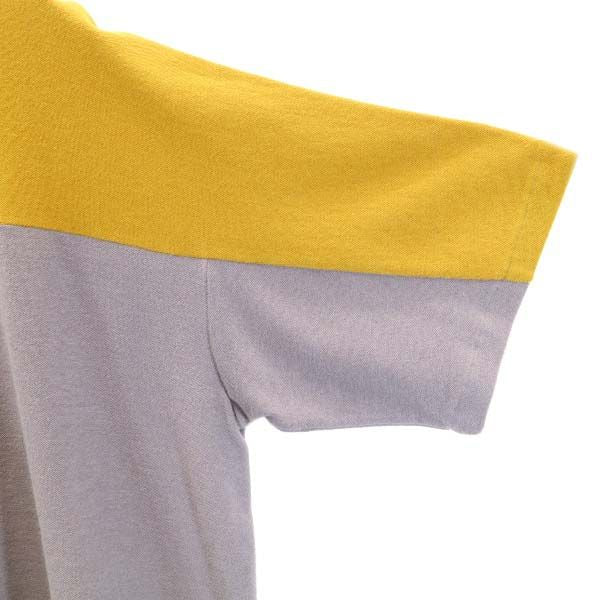 未使用 VAST222 バースト222 19ss 日本製 バイカラー 半袖 Tシャツ 2 マスタード×グレー メンズ