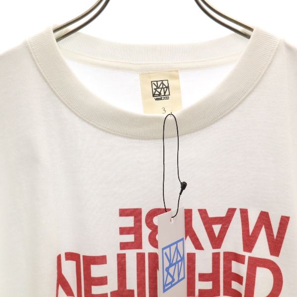 未使用 バースト222 19ss 日本製 DM PRINT 半袖 Tシャツ 3 ホワイト VAST222 メンズ