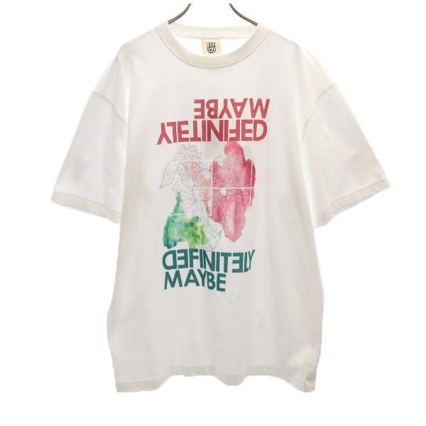 未使用 バースト222 19ss 日本製 DM PRINT 半袖 Tシャツ 2 ホワイト VAST222 メンズ