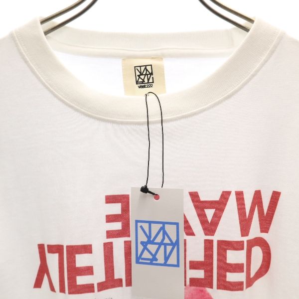 未使用 VAST222 バースト222 19ss 日本製 DM PRINT 半袖 Tシャツ 2 ホワイト メンズ