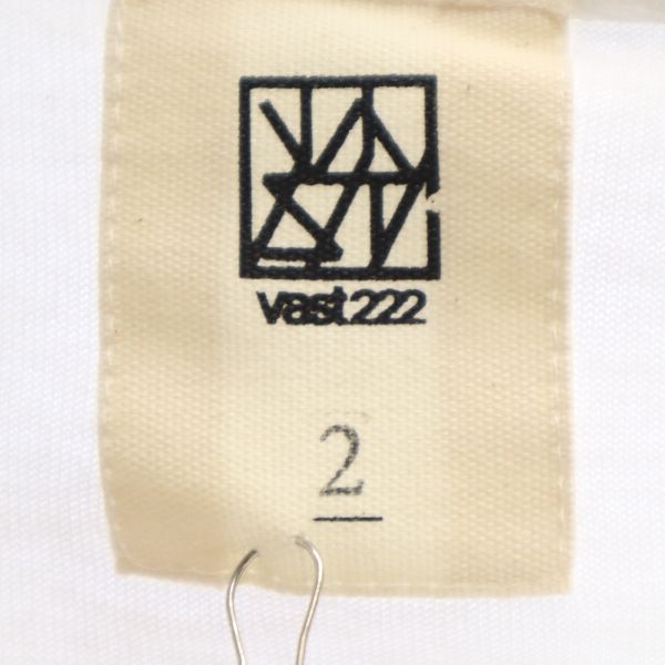 未使用 VAST222 バースト222 19ss 日本製 DM PRINT 半袖 Tシャツ 2 ホワイト メンズ