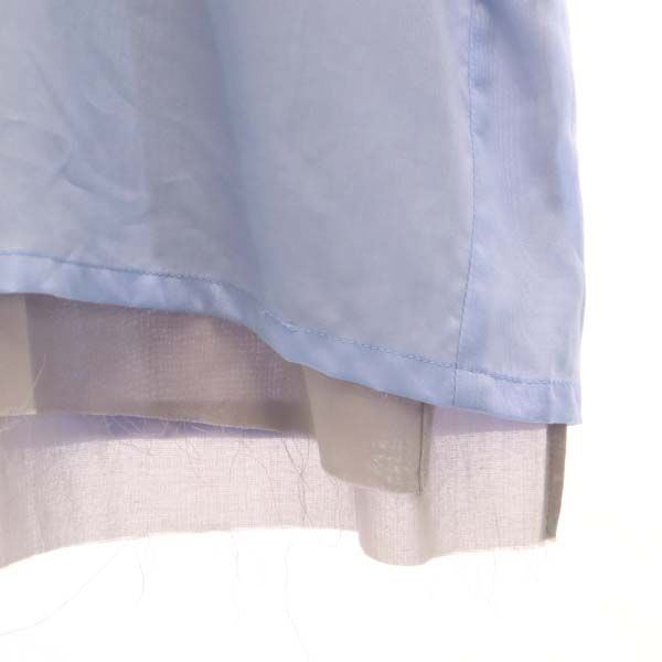 未使用 バースト222 20ss 半袖 重ね着風 スキッパー カットソー 2 ブルー VAST222 メンズ