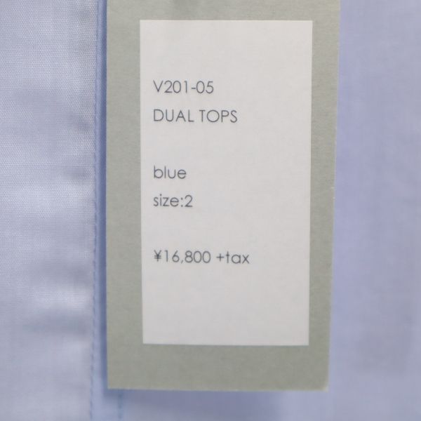 未使用 VAST222 バースト222 20ss 半袖 重ね着風 スキッパー カットソー 2 ブルー メンズ