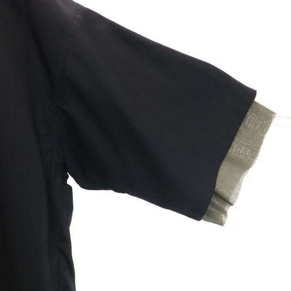 未使用 バースト222 20ss 半袖 重ね着風 スキッパー カットソー 2 ブラック VAST222 メンズ