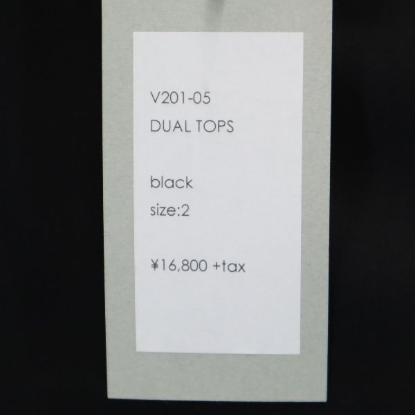 未使用 VAST222 バースト222 20ss 半袖 重ね着風 スキッパー カットソー 2 ブラック メンズ