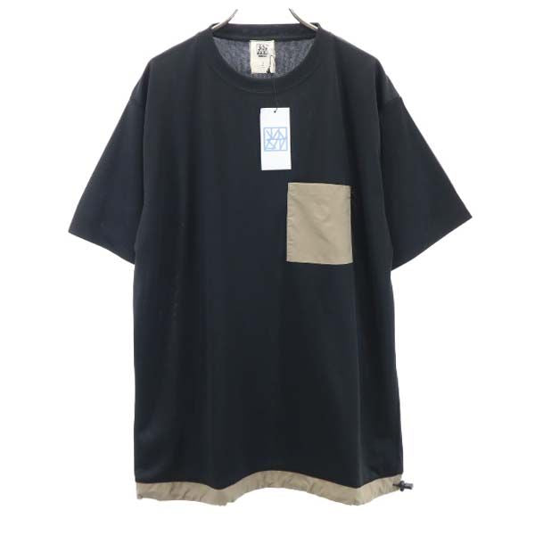 未使用 VAST222 バースト222 20ss 半袖 ポケット付 Tシャツ 2 ブラック ポリシャツ メンズ