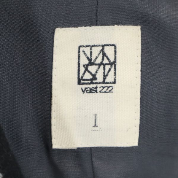 未使用 VAST222 バースト222 16AW ウールブレンド 日本製 ストライプ柄 スーツ 上下 セットアップ 1 黒 メンズ