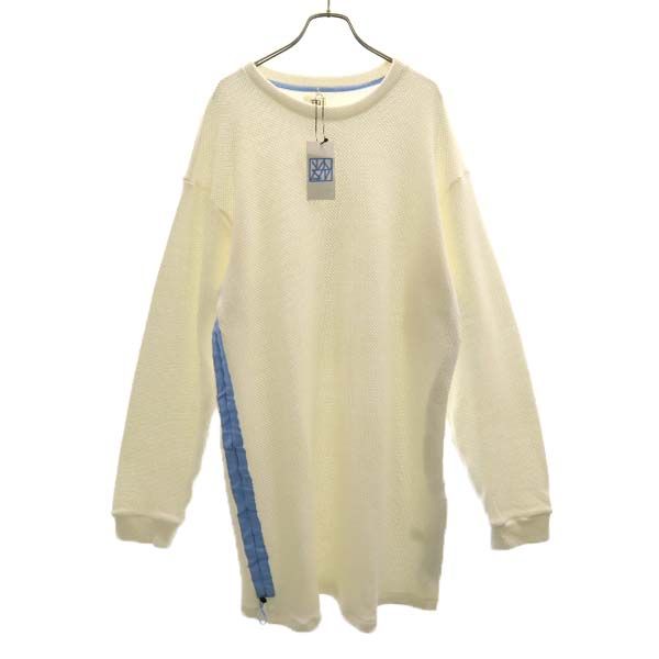 新品 VAST222 バースト222 17AW V173-07 ADJUST THERMAL 日本製 長袖 Tシャツ 3 white ワッフル調 ロング丈 白 メンズ