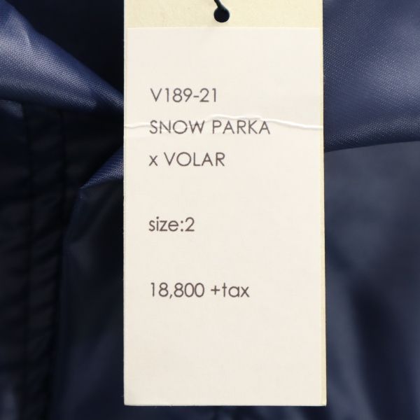 新品 VAST222 バースト222 18AW V189-21 SNOW PARKA 日本製 スノーパーカー コート 2 紺 フード メンズ