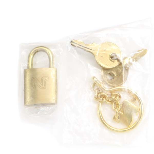 NINA RICCI ニナリッチ 総柄 ボストンバッグ  茶系 鍵 チャーム ポーチ付き レディース