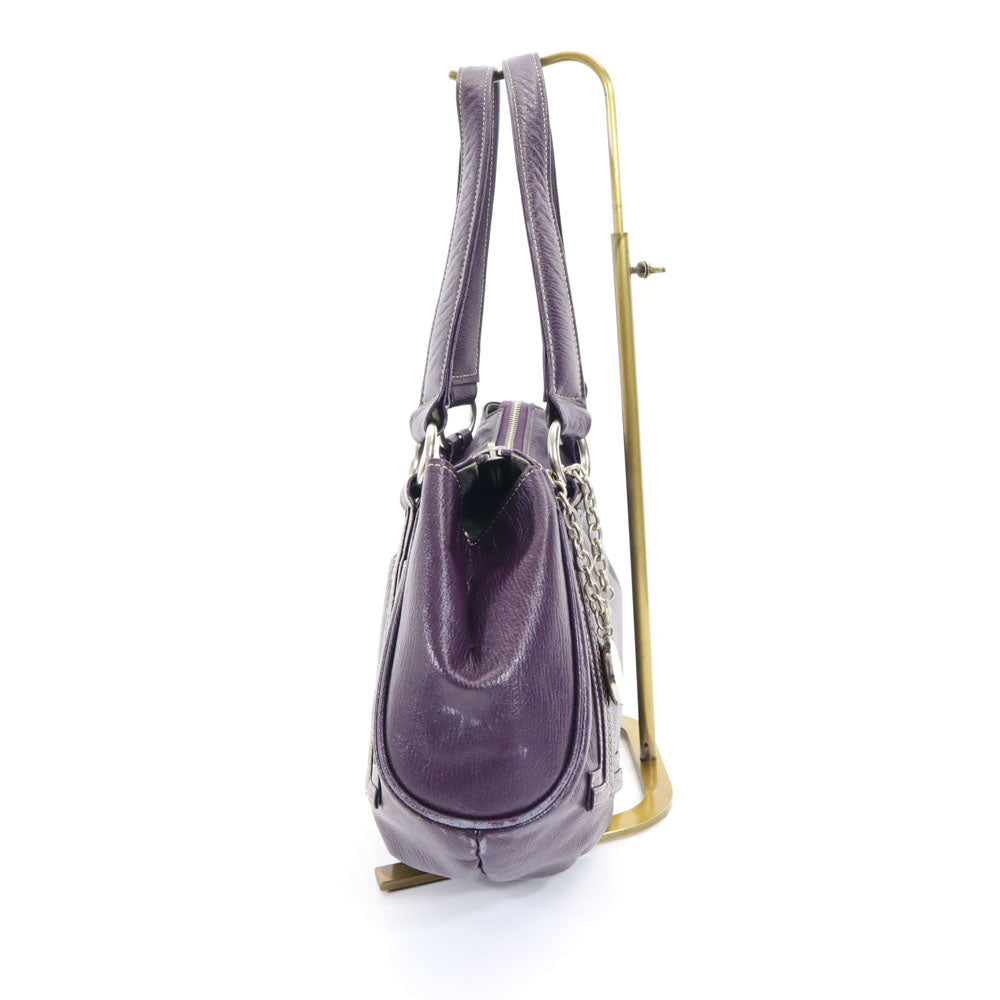 ランバン 日本製 ハンドバッグ  パープル LANVIN ELITE レディース