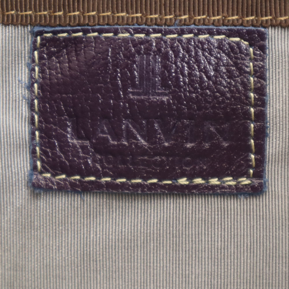 ランバン 日本製 ハンドバッグ  パープル LANVIN ELITE レディース