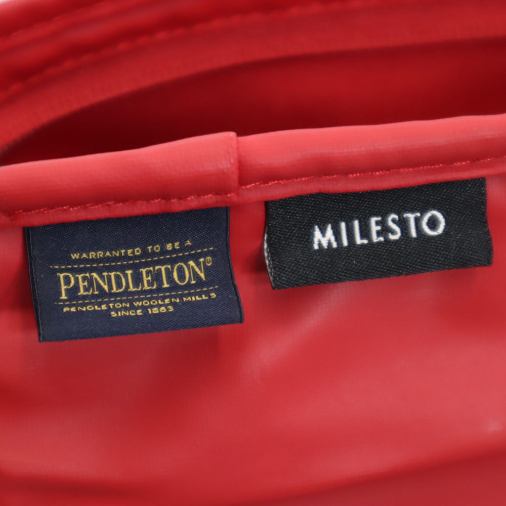 PENDLETON ペンドルトン ミレスト コラボ ボディバッグ  レッド × MILESTO メンズ