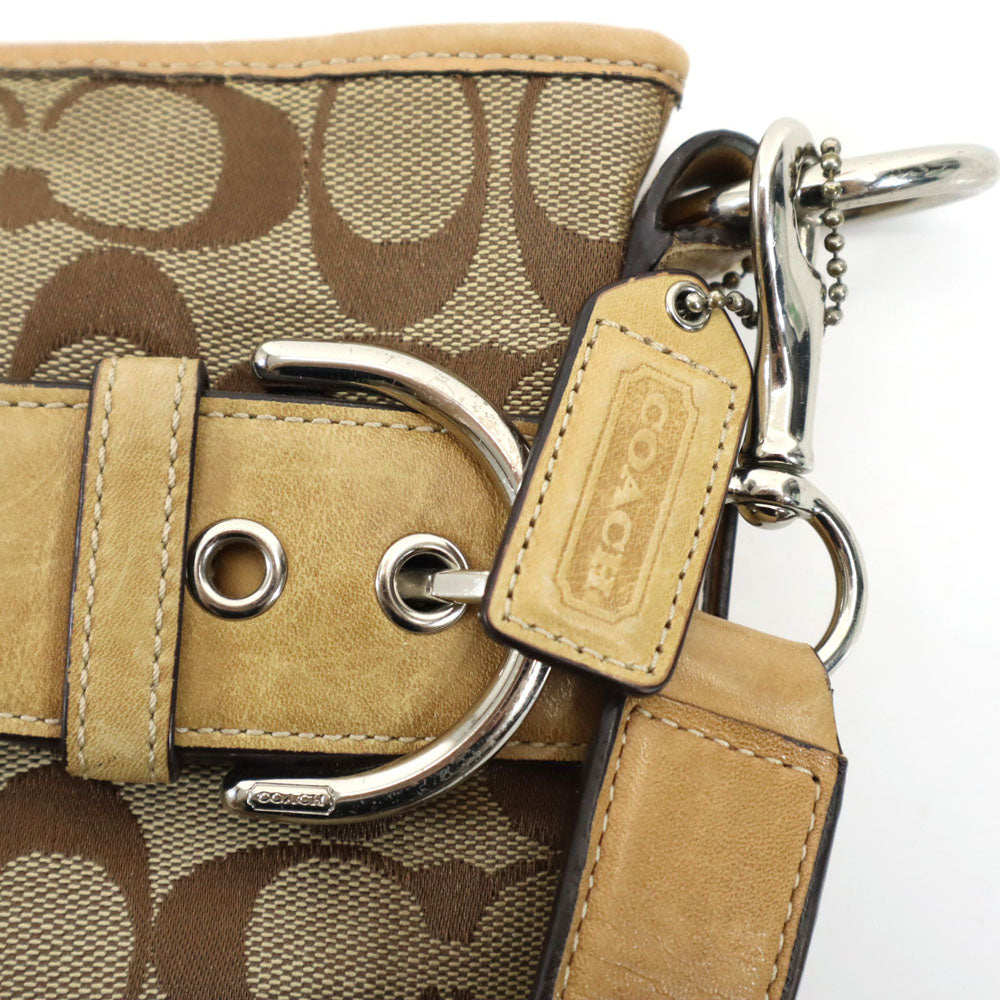 コーチ E065-3574 シグネチャー柄 ショルダーバッグ  ベージュ系 COACH レディース