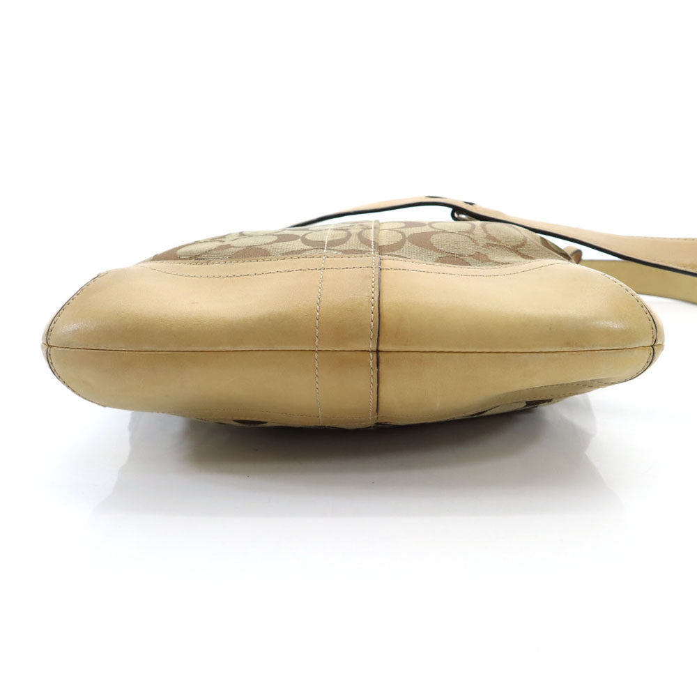 コーチ E065-3574 シグネチャー柄 ショルダーバッグ  ベージュ系 COACH レディース