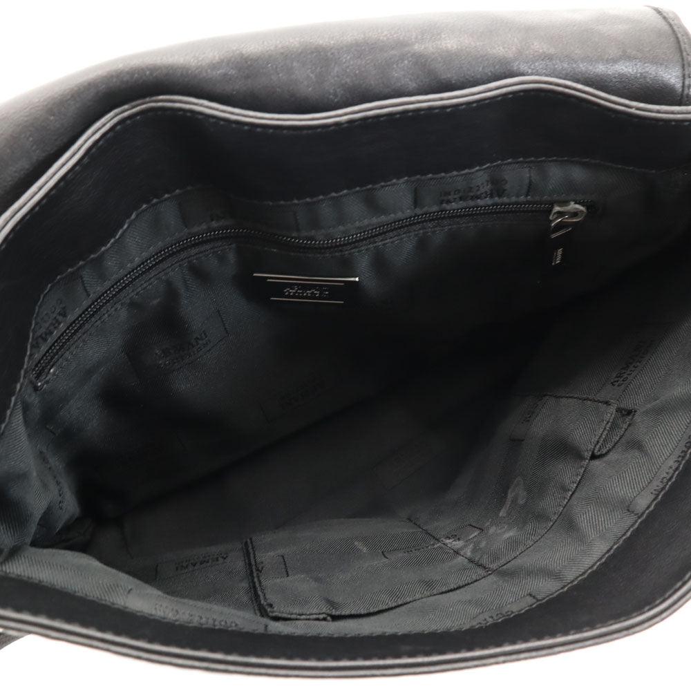 ARMANI COLLEZIONI アルマーニコレッツォーニ イタリア製 ロゴ総柄 ショルダーバッグ  ブラック系 メンズ