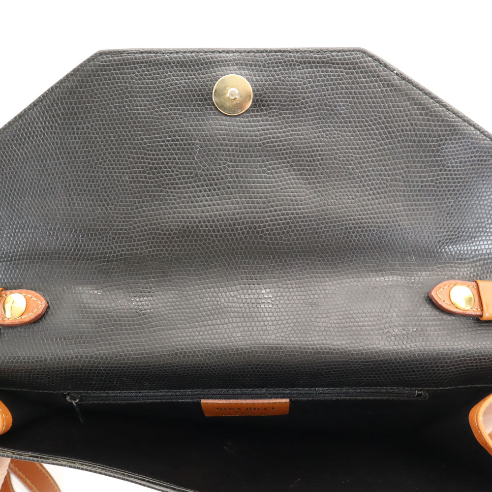 NINA RICCI ニナリッチ イタリア製 ショルダーバッグ  ブラック レディース