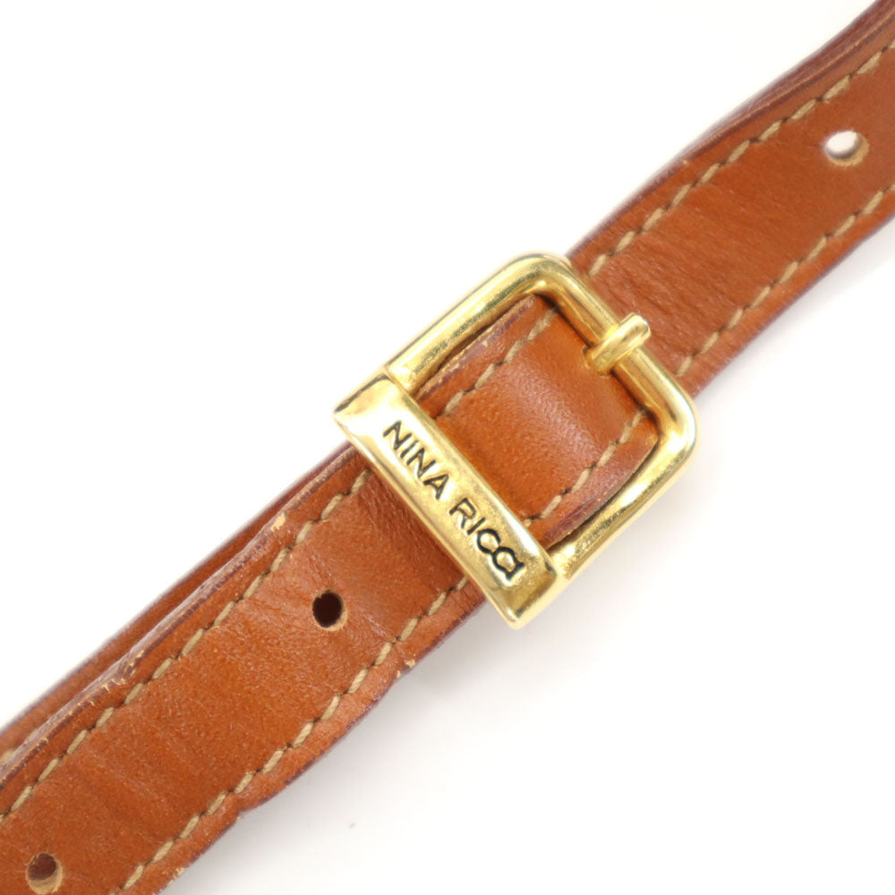 NINA RICCI ニナリッチ イタリア製 ショルダーバッグ  ブラック レディース