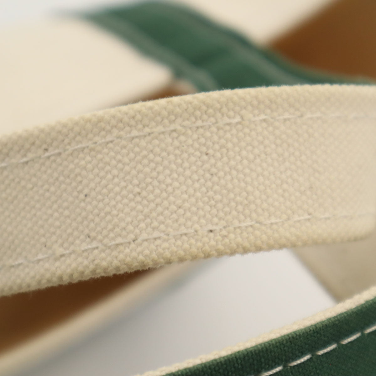 ORCIVAL オーシバル 日本製 キャンバス トートバッグ  白×緑 レディース