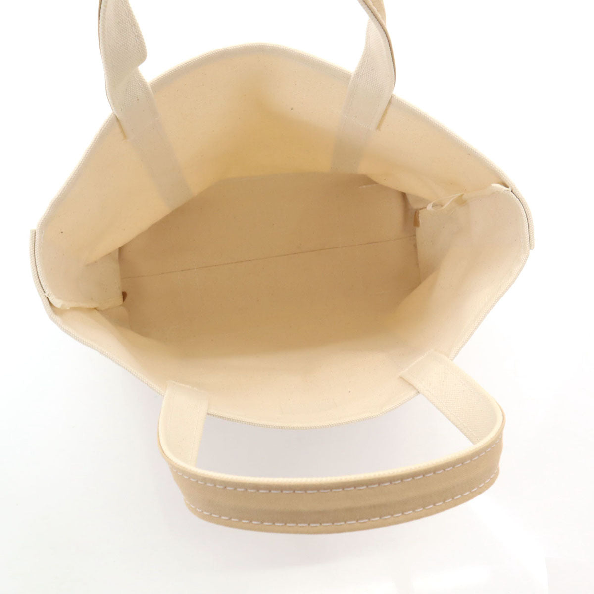 ORCIVAL オーシバル 日本製 キャンバス トートバッグ  白×ベージュ レディース