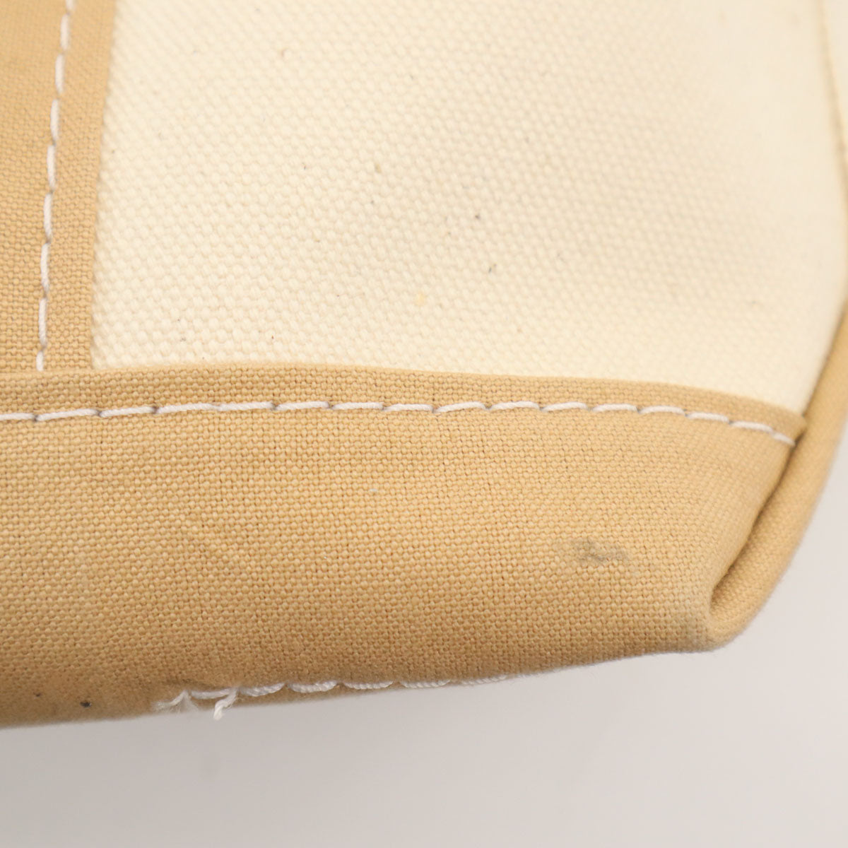 ORCIVAL オーシバル 日本製 キャンバス トートバッグ  白×ベージュ レディース