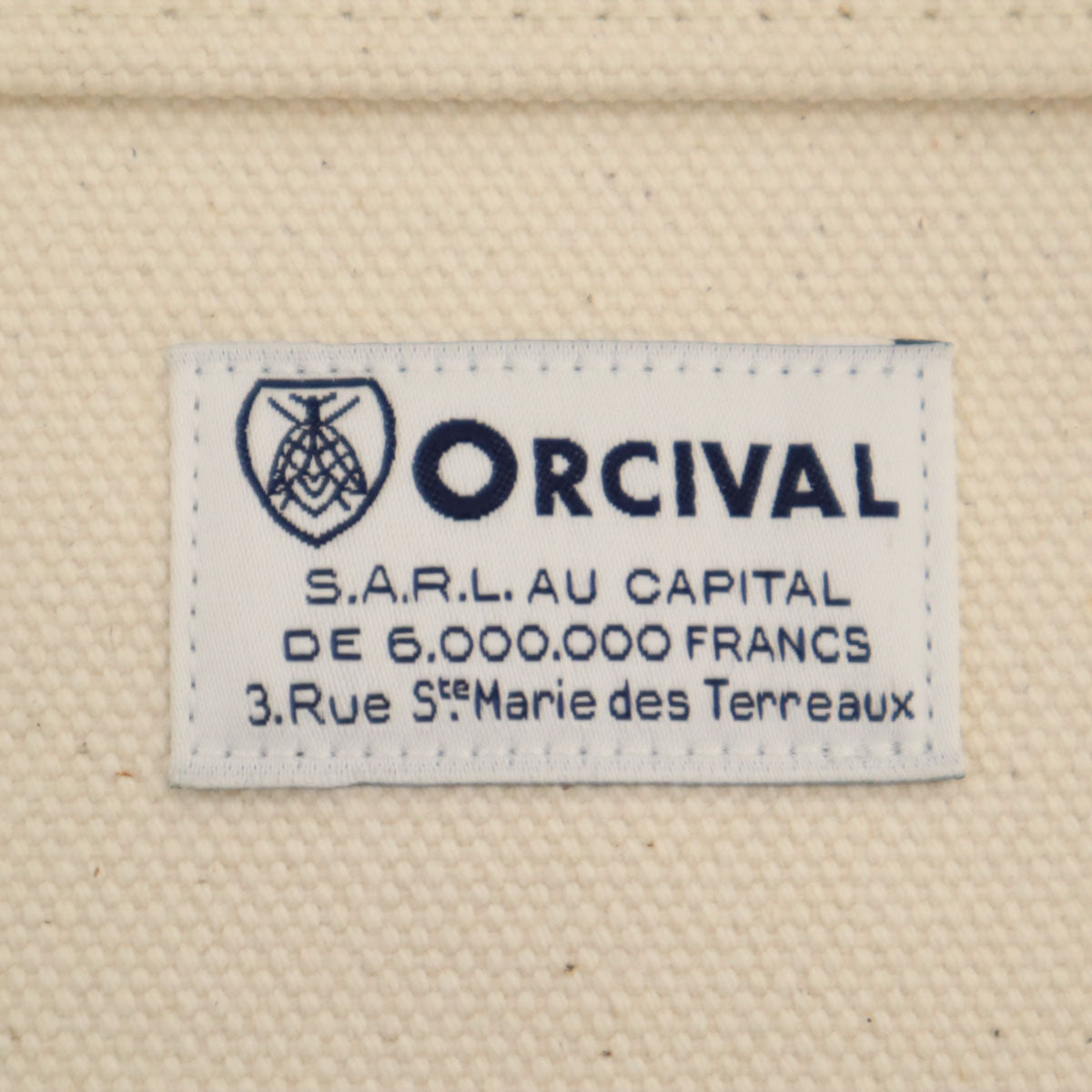 ORCIVAL オーシバル 日本製 キャンバス トートバッグ  白×ベージュ レディース