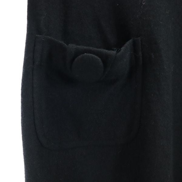 MARC JACOBS マークジェイコブス ウールブレンド 7分袖 Vネック ワンピース 6 黒 チュニック レディース