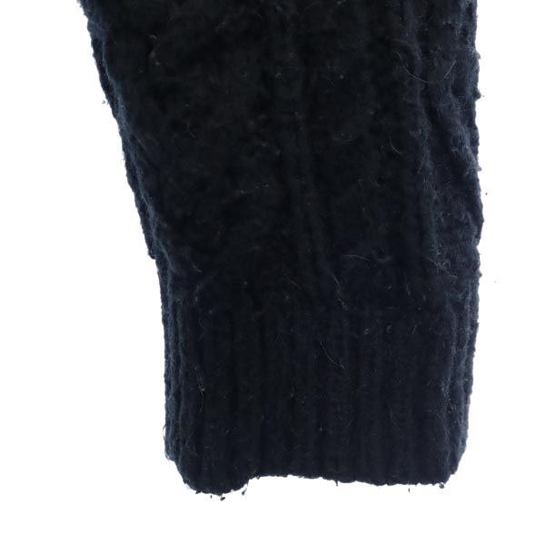 POLO RALPH LAUREN ポロラルフローレン ケーブル 長袖 ケーブル オフタートル セーター XL 黒 ニット レディース