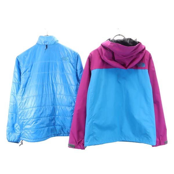 THE NORTH FACE ノースフェイス NPW15075 3WAY ナイロンジャケット M ブルー系 アウトドア 中綿ライナー レディース