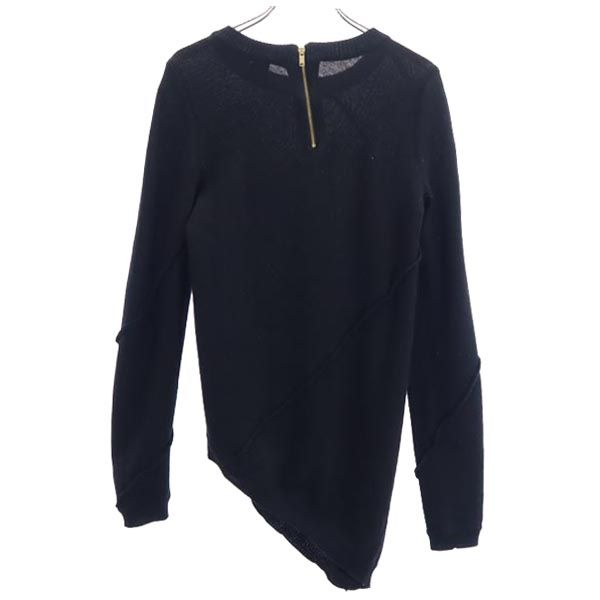 MARC BY MARC JACOBS マークバイマークジェイコブス 長袖 デザイン ニット S ブラック系 バックジップ セーター レディース