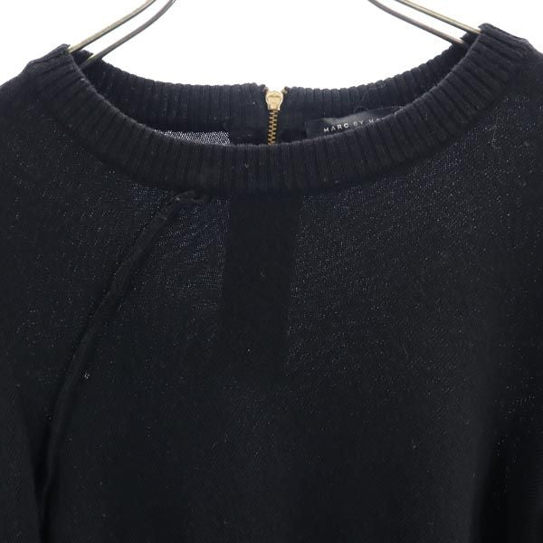 MARC BY MARC JACOBS マークバイマークジェイコブス 長袖 デザイン ニット S ブラック系 バックジップ セーター レディース