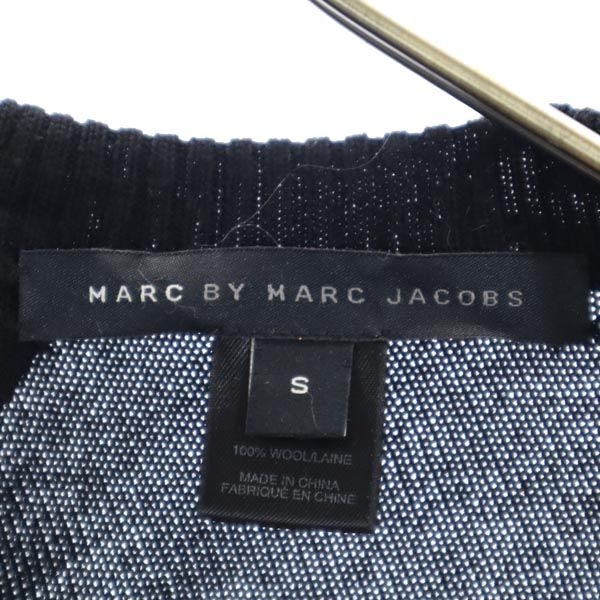 MARC BY MARC JACOBS マークバイマークジェイコブス 長袖 デザイン ニット S ブラック系 バックジップ セーター レディース