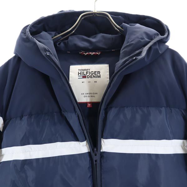 TOMMY HILFIGER トミーヒルフィガー ボーダー 中綿ジャケット M ネイビー系 メンズ