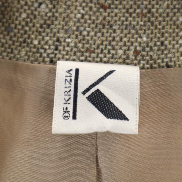 KRIZIA クリツィア ウールジャケット 42 ブラウン系 レディース