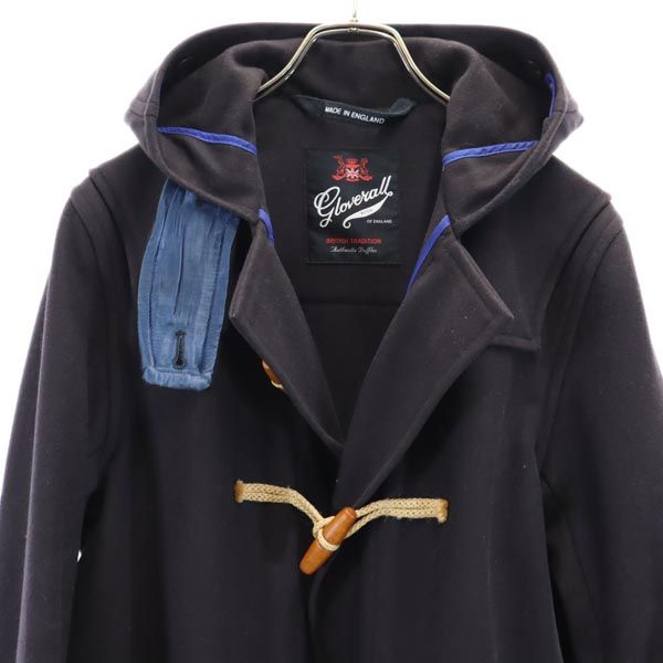 Gloverall グローバーオール 英国製 ウールブレンド ダッフルコート ネイビー系 メンズ
