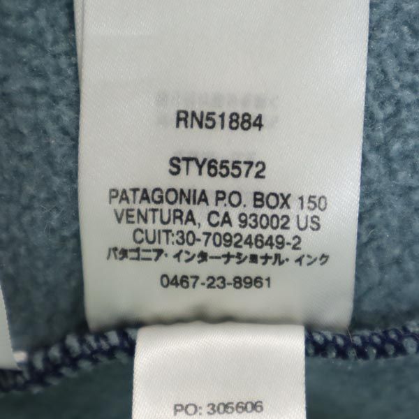 patagonia パタゴニア 65572 ハーフボタン フリースジャケット L 12 紺系 アウトドア キッズ