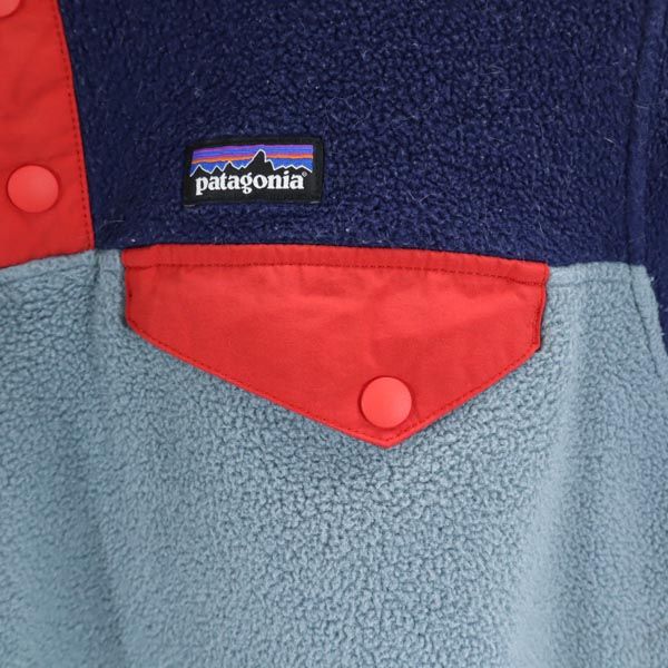 patagonia パタゴニア 65572 ハーフボタン フリースジャケット L 12 紺系 アウトドア キッズ