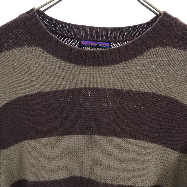 patagonia パタゴニア ボーダー 長袖 ニット S ブラウン系 アウトドア セーター メンズ