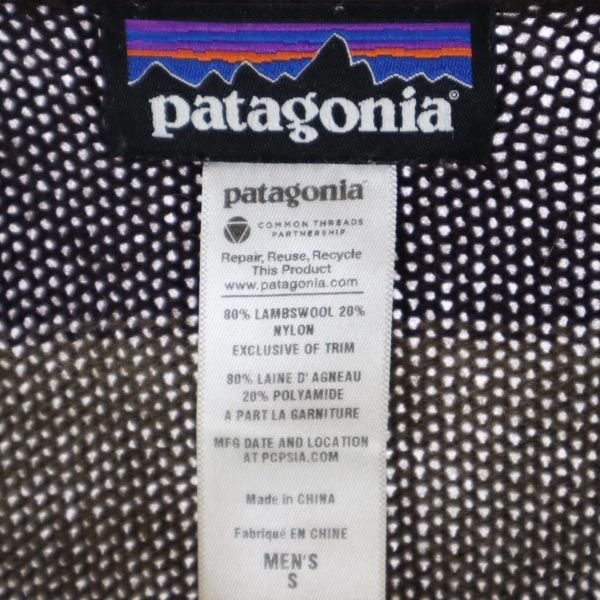 patagonia パタゴニア ボーダー 長袖 ニット S ブラウン系 アウトドア セーター メンズ