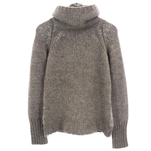 HUMANOID ヒューマノイド ウールブレンド 長袖 ローゲージ ニット XS ブラウン系 セーター レディース