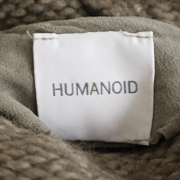 HUMANOID ヒューマノイド ウールブレンド 長袖 ローゲージ ニット XS ブラウン系 セーター レディース