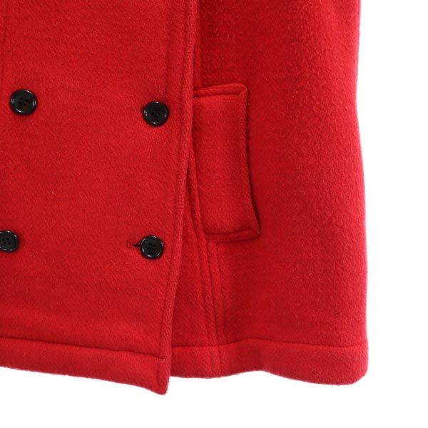 Gloverall グローバーオール 英国製 ウールブレンド ピーコート 8 赤 レディース