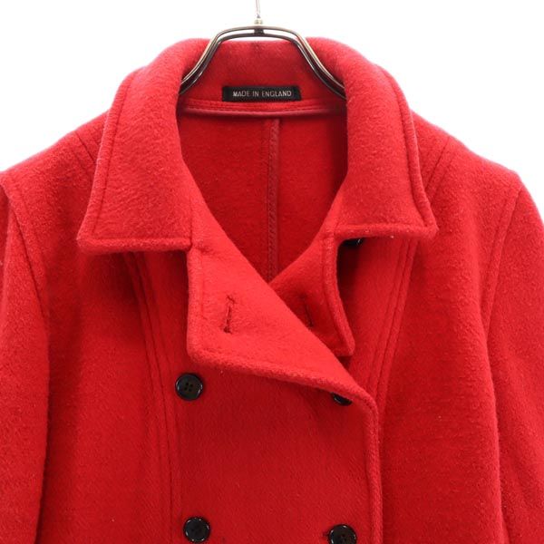 Gloverall グローバーオール 英国製 ウールブレンド ピーコート 8 赤 レディース