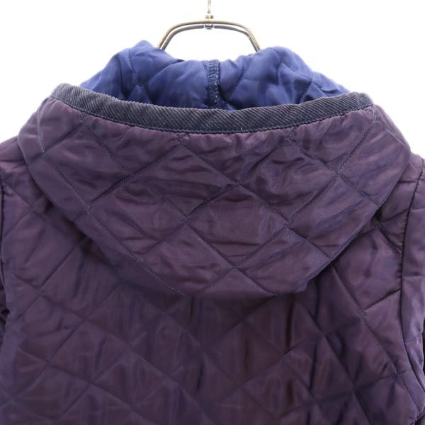 LAVENHAM ラベンハム キルティングジャケット 36 紫 フード レディース
