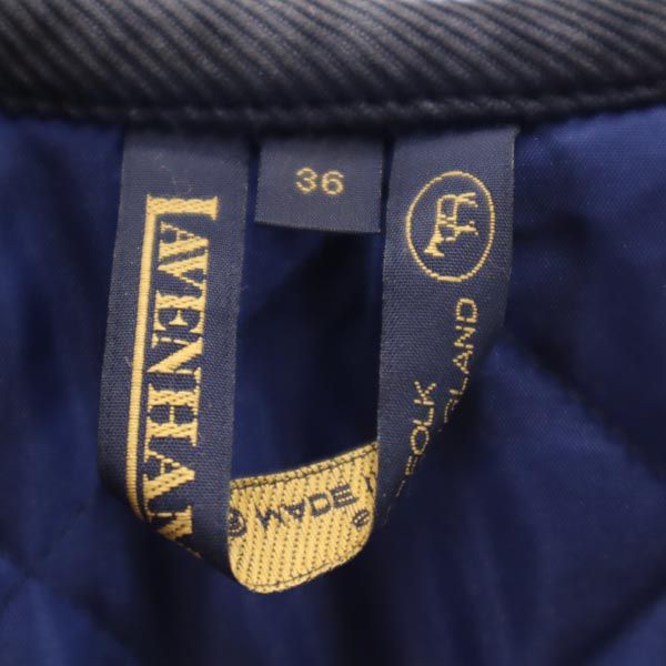 LAVENHAM ラベンハム キルティングジャケット 36 紫 フード レディース