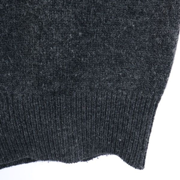 日本製 ウールブレンド 長袖 ニット L グレー系 セーター メンズ
