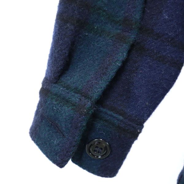 BEMIDJI ベミジ USA製 ウールブレンド チェック シャツジャケット 14 ネイビー系 キッズ