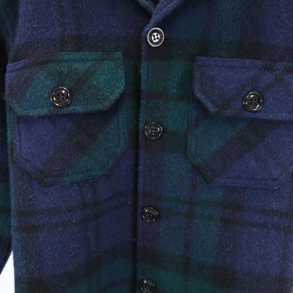 BEMIDJI ベミジ USA製 ウールブレンド チェック シャツジャケット 14 ネイビー系 キッズ