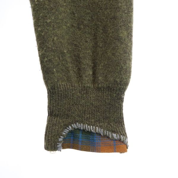 ポールスミスジーンズ 長袖 エルボーパッチ ニット M 緑系 Paul Smith JEANS セーター メンズ